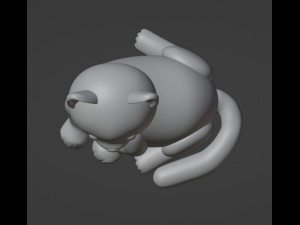 Cat Figurine v2 3D-printmodel