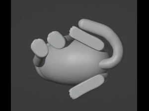 Cat Figurine v2 3D Print Model