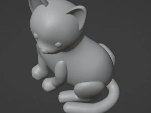 Cat Figurine v2 3D Print Model