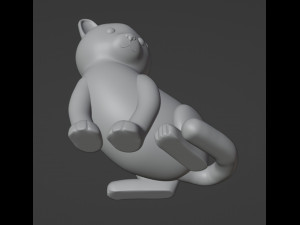 Cat Figurine v2 3D-printmodel