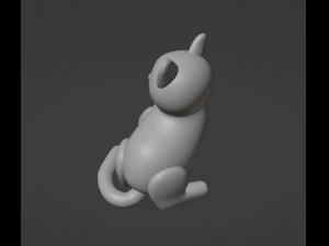 Cat Figurine v2 3D Print Model