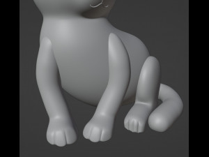 Cat Figurine v2 3D-printmodel