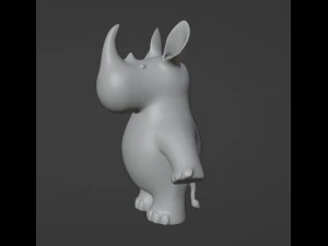 Rhinoceros Figurine 3D Print Model