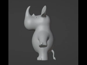 Rhinoceros Figurine 3D Print Model