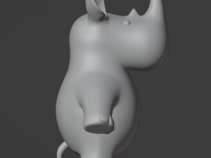 Rhinoceros Figurine Modelo de Impressão 3D