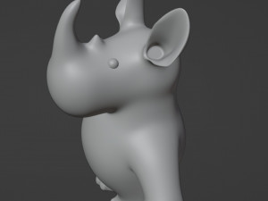 Rhinoceros Figurine Modelo de Impressão 3D
