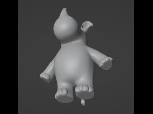 Rhinoceros Figurine Modelo de Impressão 3D
