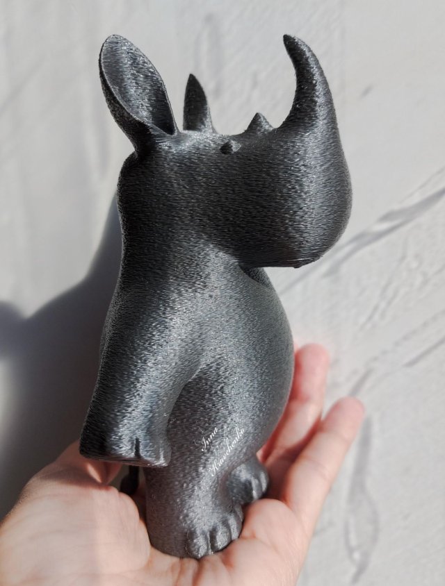 Rhinoceros Figurine Modelo de Impressão 3D .c4d .max .obj .3ds .fbx .stl .blend 