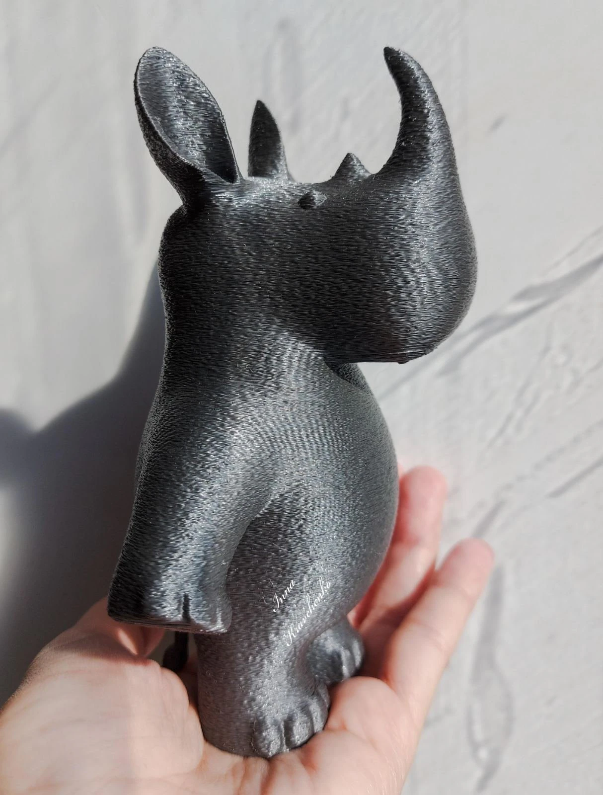 Rhinoceros Figurine 3D Print Model .c4d .max .obj .3ds .fbx .stl .blend