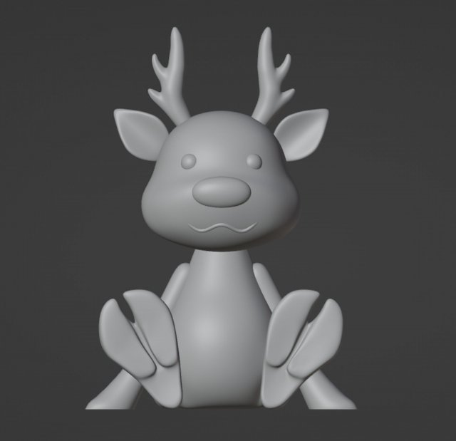 Deer Figurine Model do druku 3D .c4d .max .obj .3ds .fbx .stl .blend 