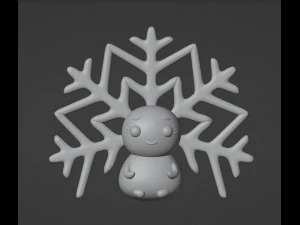 雪花女士圣诞挂饰 3D 打印模型