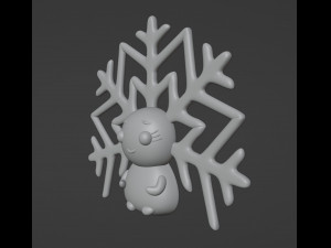 Snowflake Lady Christmas hanging decoration 3Dプリントモデル