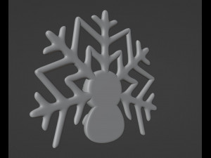 Snowflake Lady Christmas hanging decoration 3Dプリントモデル