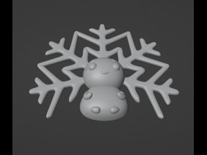 Snowflake Lady Christmas hanging decoration 3Dプリントモデル
