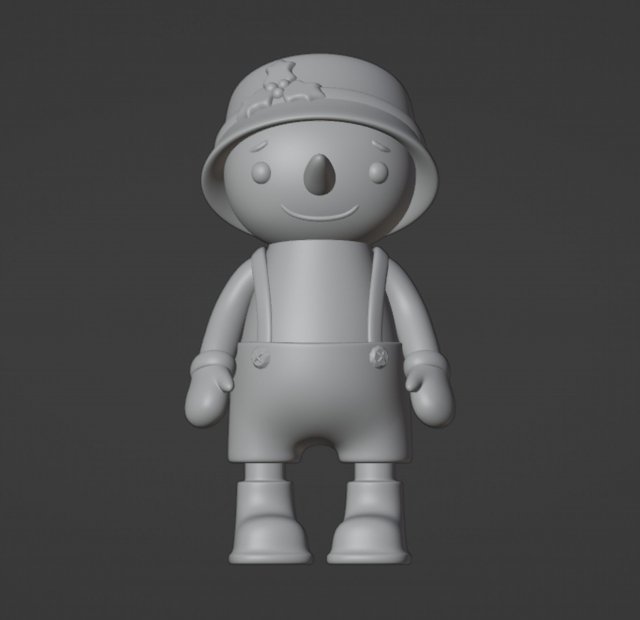 Snowman Figurine 3D-Druckmodell .c4d .max .obj .3ds .fbx .stl .blend 