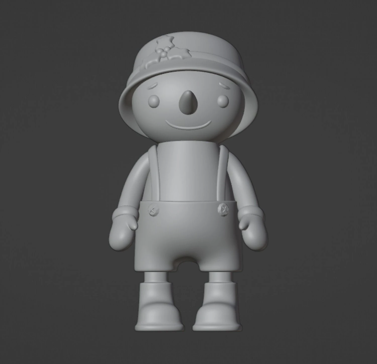 Snowman Figurine 3D Print Model .c4d .max .obj .3ds .fbx .stl .blend