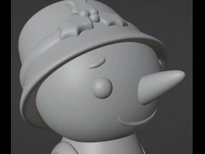 Snowman Figurine 3D Print Model