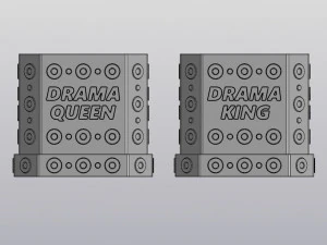 Set 2 Drama Penanam Ratu Drama Raja Model Cetak 3D