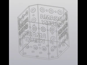 Set 2 Planters Drama Queen Drama King 3D Print Model
