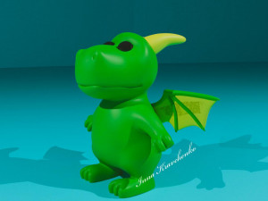 Dragon Figurine Modelo de impresión 3D