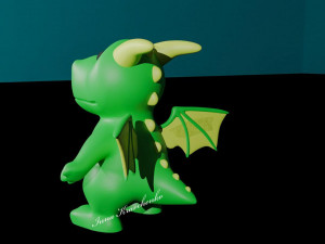 Dragon Figurine Model Cetak 3D