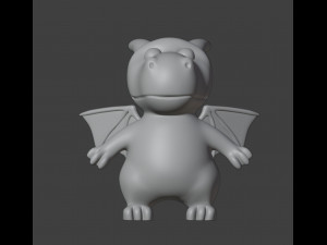 Dragon Figurine Model Cetak 3D