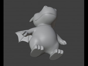 Dragon Figurine Model Cetak 3D