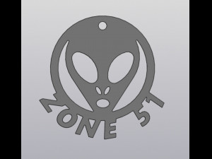 Zone 51 Keychain 3Dプリントモデル