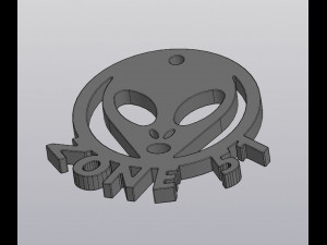 Zone 51 Keychain 3D Print Model