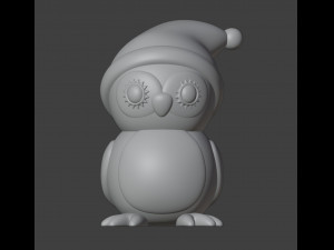Christmas Owl Figurine 3Dプリントモデル