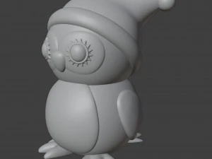 Christmas Owl Figurine 3D Print Model
