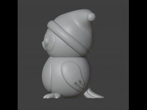 Christmas Owl Figurine 3D Print Model