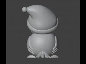 Christmas Owl Figurine 3D Print Model
