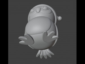 Christmas Owl Figurine 3D Принт Модель