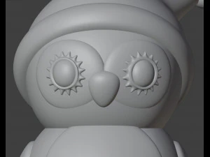Christmas Owl Figurine 3D Print Model