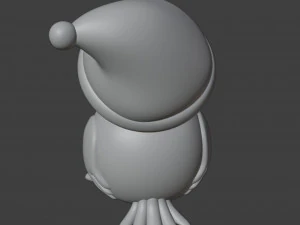 Christmas Owl Figurine 3D Print Model