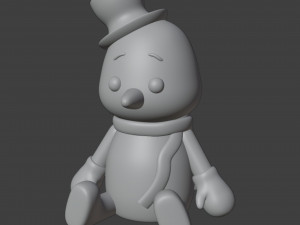 Snowman Figurine v2 Modelo de impresión 3D