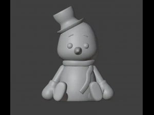 Snowman Figurine v2 3D Print Model