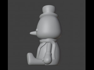 Snowman Figurine v2 3D 打印模型