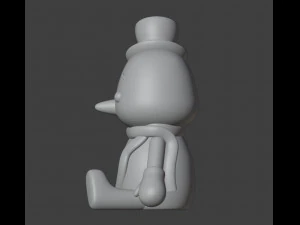 Snowman Figurine v2 3D Print Model