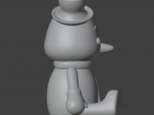 Snowman Figurine v2 3D 打印模型