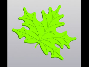 Maple Leaf Cup Coaster v2 3D Print Model