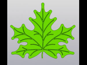 Tatakan Piala Daun Maple v2 Model Cetak 3D