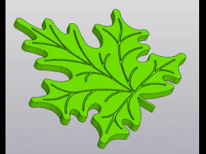 Tatakan Piala Daun Maple v2 Model Cetak 3D