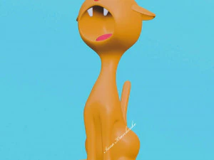 Cat Figurine v3 3D Print Model