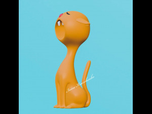 Cat Figurine v3 Modèles 3D en vedette
