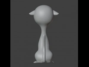 Cat Figurine v3 3D Print Model