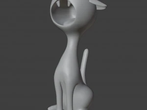 Cat Figurine v3 3D Print Model