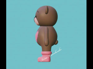 Bear Figurine v2 3D Print Model