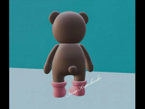 Bear Figurine v2 3D Print Model